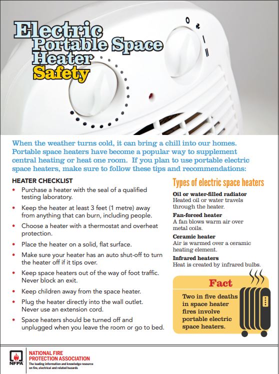 portable heater safety tips